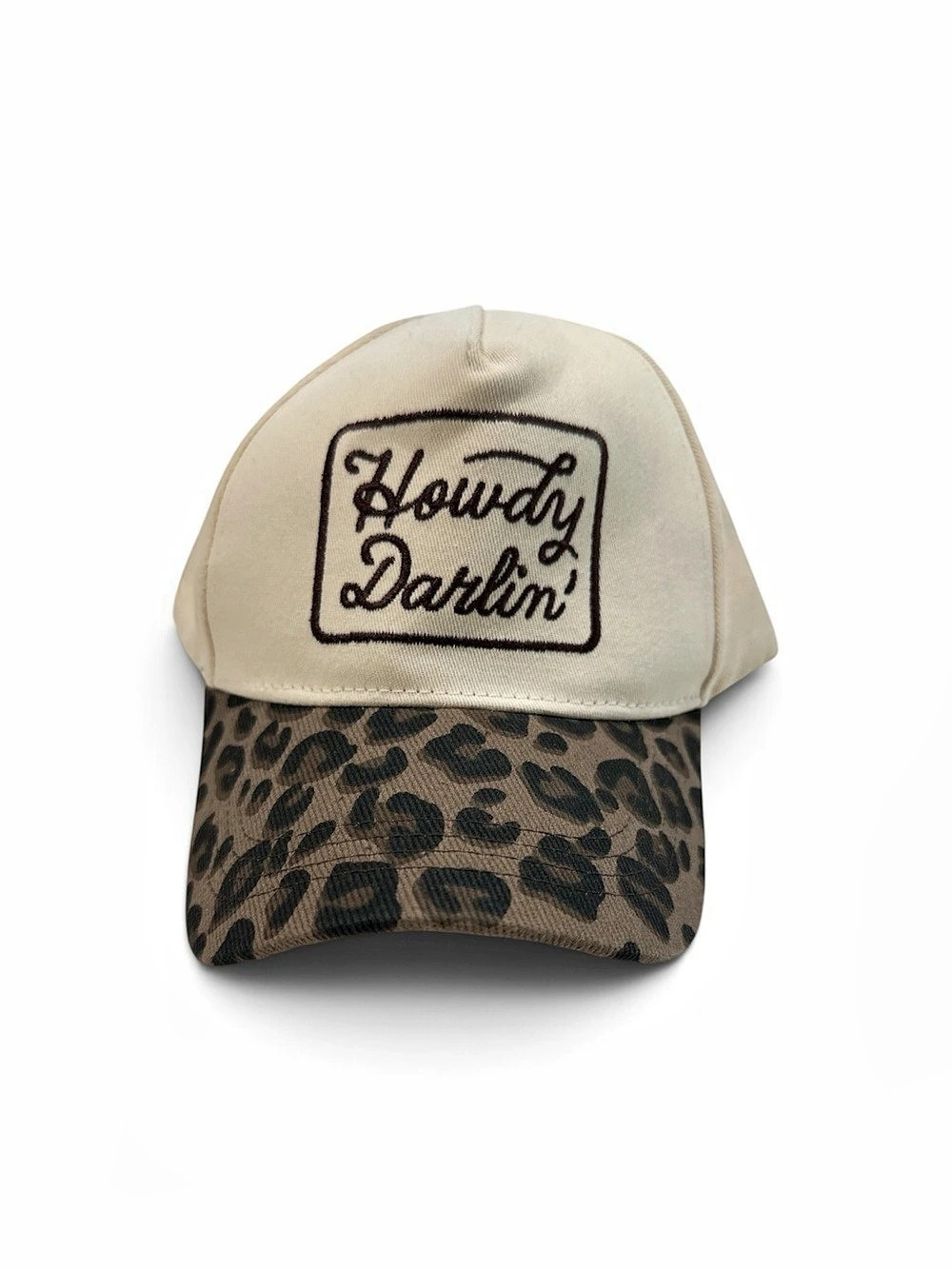 Howdy Darlin' Leopard Print Trucker Hat - Snap back